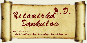 Milomirka Dankulov vizit kartica